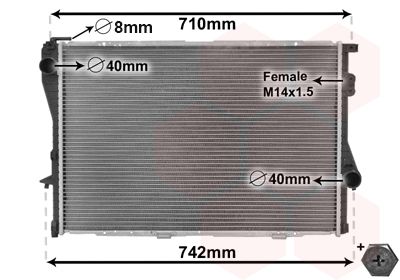 VAN WEZEL Radiaator,mootorijahutus 06002170